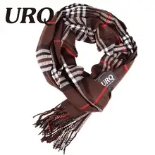 Famous Brand Design New Mens Warm Soft Cashmere Acrylic plaid TARTAN SCARF Checked Scarf Coffee A3A17538