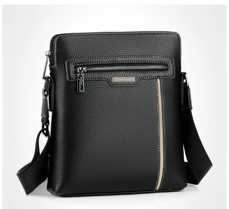 Известная мужская сумка через плечо, качественная кожаная мужская сумка, Модная стильная повседневная мужская сумка-мессенджер, мужская сумка через плечо