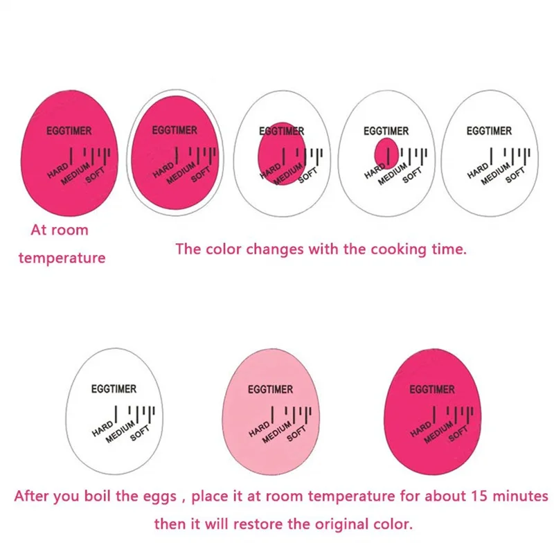 Изменение цвета идеальный яичный таймер термочувствительный жесткий/средний/мягкий вареный яичный таймер