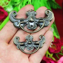 30Pcs 64*33mm Antique bronze door handle the bat handle cabinet drawer desk handle decoration accessories small metal handle