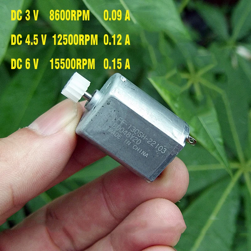 

High torque micro DC 1.5V 3V 3.7V 6V 8600RPM~15500RPM high speed Motor