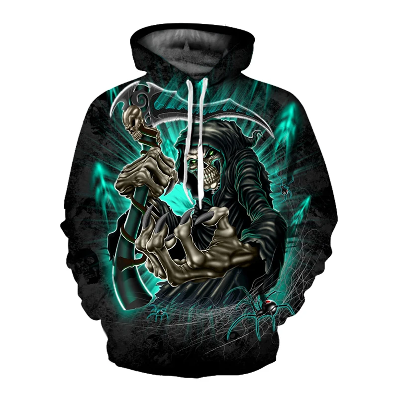 Skeleton Skull Print Men Women Hoodies 3D Sweatshirts for Men Clothes 2018 Cool Hip Hop Man's Sportswear Thin Man Jackets & Coat