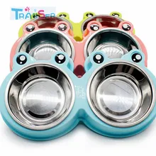 Трансер для домашних животных, собак, кошек, щенков, дорожный Фидер для кормления, двойная миска для еды, миска для воды, миска для еды, миска для воды, горячая распродажа, 18Feb9