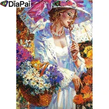 DIAPAI Алмазная картина "цветок красоты" вышивка крестиком на заказ фото алмаз, вышивка квадратными круглыми настенный Декор для дома A26673