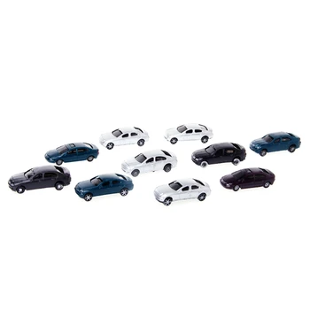 

New 10x 1:100 Painted Model Cars Building Layout HO Scale Model Building Toy
