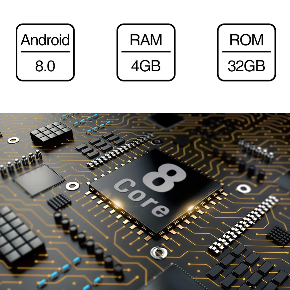 Тыква Восьмиядерный RAM 4G ROM 32G 2 Din Android 8 0 Универсальный автомобильный аудио стерео