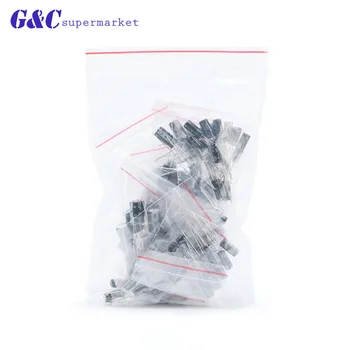 

Electrolytic Capacitor Bag total 120pcs/12 kinds/10pcs each/1uf-470uf