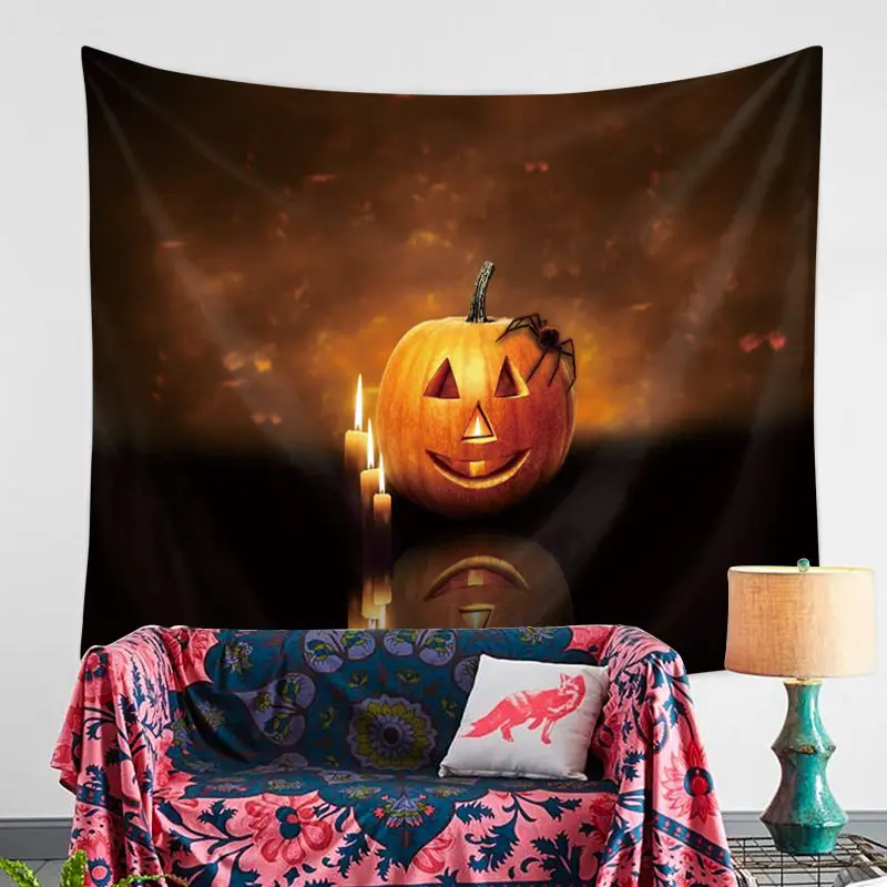 

Halloween pumpkin wolf Tapestry Home Decorations surf Wall Hanging Forest Starry Tapestries For Living Room Bedroom GT-045