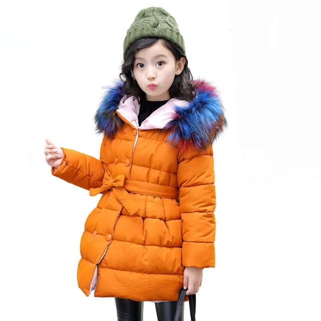 2017 New Arrival Winter Warm Jackets Girls School Coat Colorful Fur ...