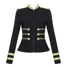 ERDAOBEN с длинными рукавами на молнии Бандажное роскошное Женское пальто знаменитостей тонкая на кнопках вечерние Подиумные сексуальные женские модные элегантный пиджак H5680