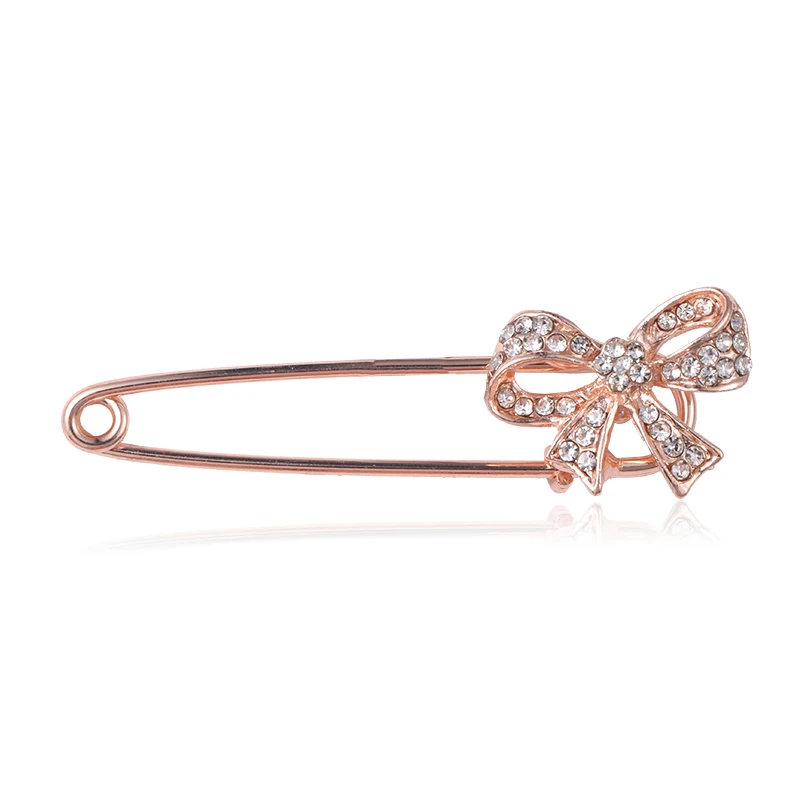 

baiduqiandu Assorted Shapes Heart Bow Butterfly Flower Fashion Rhinestones Safety Pin and Brooches for Women