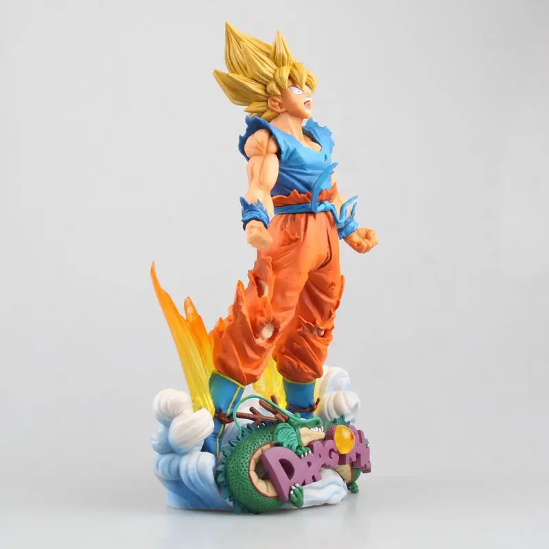 Фигурка "Dragon Ball" Son Goku рисунок Супер Saiyan кисточки Рисунок ПВХ 240 мм Dragon Ball Z экшн-фигурка Драконий жемчуг зет с надписью: "DragonBall Z