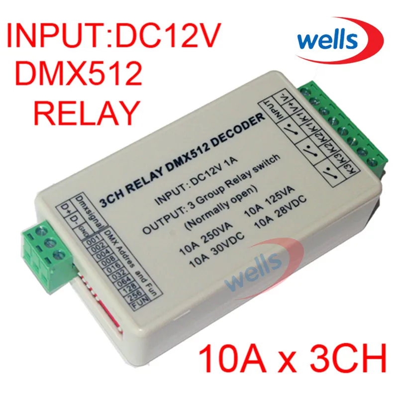 3 CH DMX 512 RELAY OUTPUT, 3CH dmx512 Controller, Case, LED DMX512 - Լուսավորության պարագաներ - Լուսանկար 2