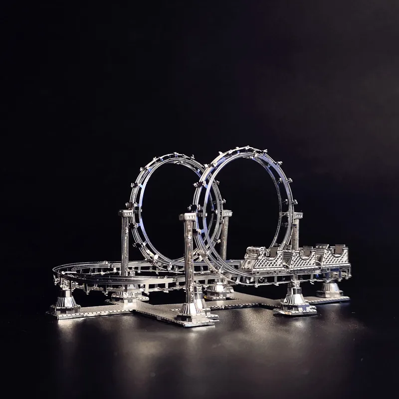 Американские Горки HKNANYUAN 3D металлическая Сборная модель оборудование для
