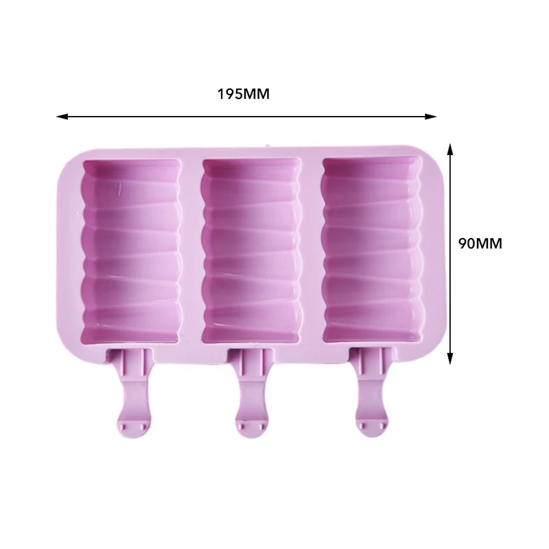 Силиконовая форма для мороженого, многоразовый лоток для мороженого, форма для мороженого, форма для мороженого, сделай сам, инструмент для изготовления мороженого с 50 Деревянными Палочками