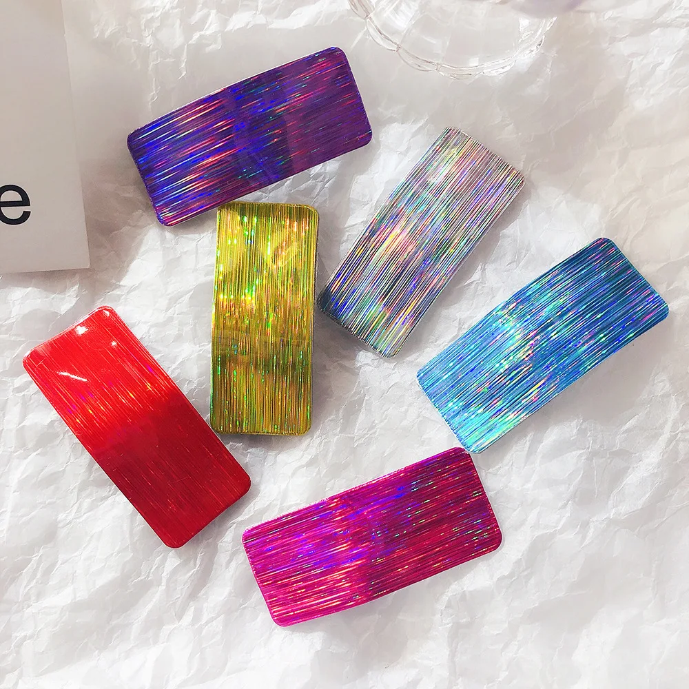 

Women Girls shiny hair clip Acrylic Hollow Rectangle Hair Clips Tin Foil Sequins Hairpins Barrettes Headbands Hair Accessories