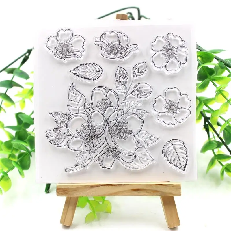 

Flowers Transparent Clear Silicone Stamps for DIY Scrapbooking/Card Making/Kids Crafts Fun Decoration Supplies 205