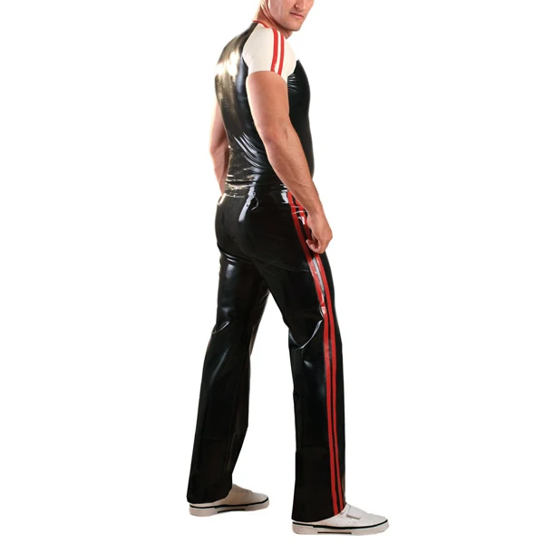 Latex Rubber Joggers - Red b