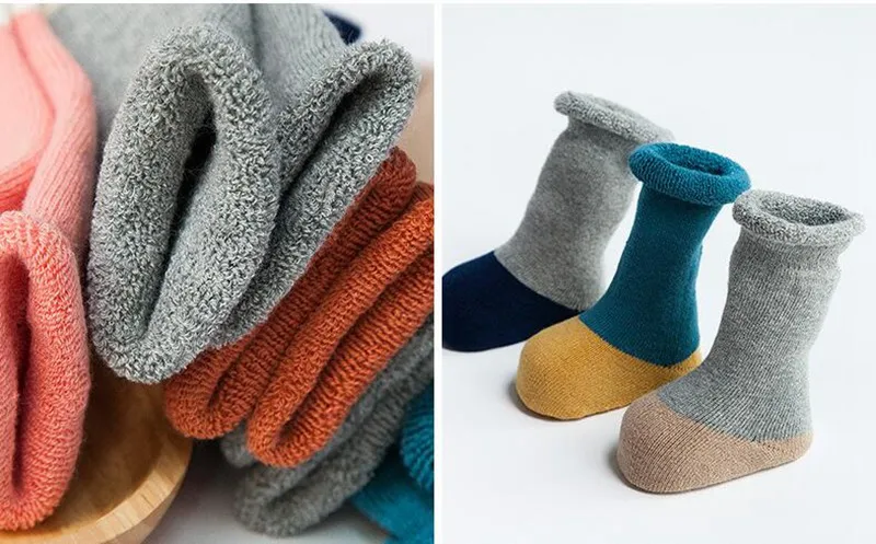 COOTELILI Thicken Cotton Winter Kids Socks Baby Girl Clothes Boys Socks Stuff For Newborns Warm Long Socks For Infant 0-3Y  (12)