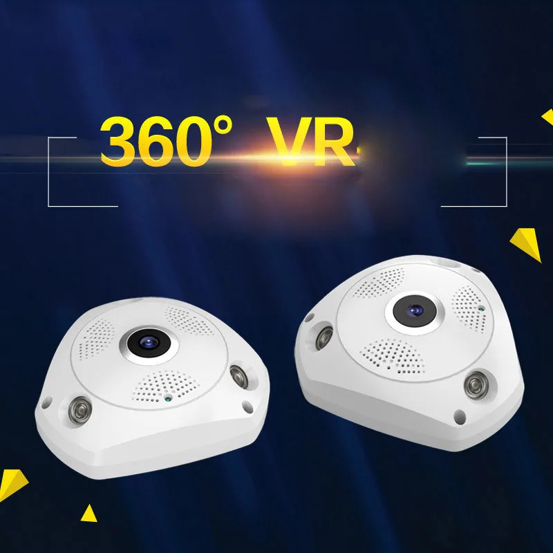 

Security monitor 360 degree VR HD 3DWiFi panoramic fisheye camera CCTV lens wireless monitoring Len camera 32GB