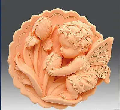 handmade 3d soap mold silica gel lovely angel soap mould
