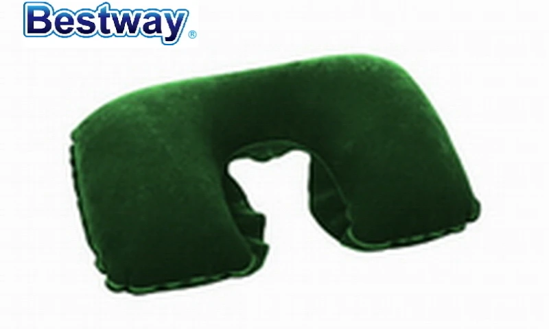 

67006 Bestway 37cmx24cmx10cm Flocked Air Neck Rest for Home & Camping 14.5"x9.5"x 4" Inflatable U Pillow Air Neck Holder