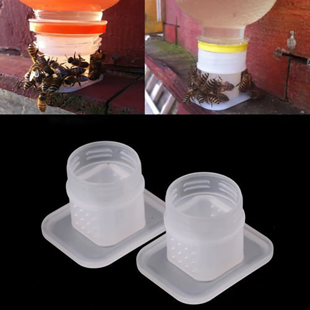 

5PCS bees feeder plastic feeding system feeders waterer watering water for bee small hole anti-drowning product supplies