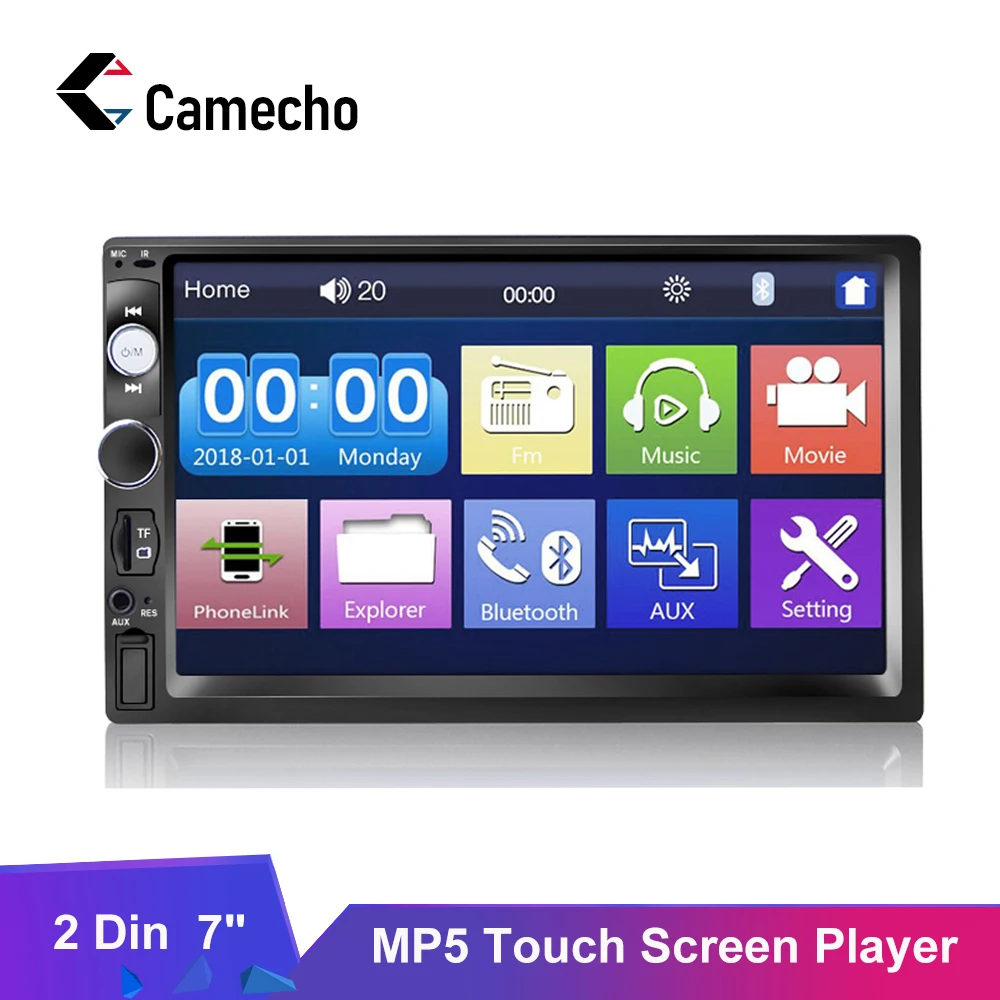 Camecho 2din 7 &quotсенсорный экран автомобиля радио MP5 плеер USB TF FM Авторадио Зеркало