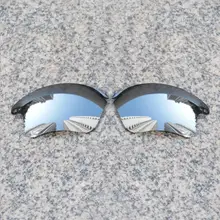 Groothandel E.O.S Gepolariseerde Verbeterde Vervanging Lenzen voor Oakley Fast Jacket XL Zonnebril-Silver Chrome Gepolariseerde Spiegel(China)