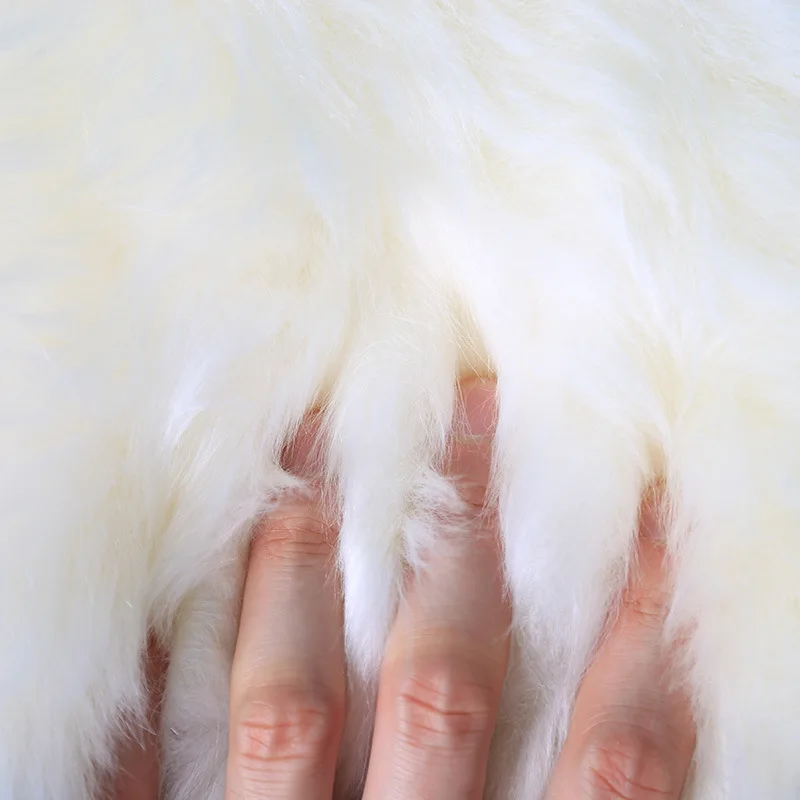 См 6 см круглый/Овальный мягкий овчина чехол для стула Теплый Ковер с длинным ворсом сиденье Подушка обычная кожа мех однотонный пушистый уголок коврики моющиеся сиденья колодки 60