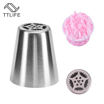 

1PC Stainless Steel Russian Tulip Icing Piping Nozzles Cake Decoration Cream Tips DIY Cake Tool Bakeware Set Rose Flowers Moulds