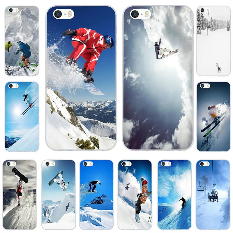 Чехол для iphone 6 Snow Or Die Ski Snowboard мягкие силиконовые чехлы из ТПУ iPhone X 7 6s 8 Plus 5 5S SE 5C 4 4S