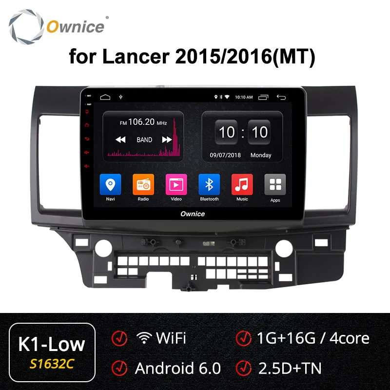 S1632 K1-Low Ownice 10," Android 9,0 360 Pano ram a DSP 8core k3 k5 k6 автомобильный DVD для MITSUBISHI LANCER X 64G rom 4G ram 4G LTE SPDIF - Цвет: S1632 K1-Low
