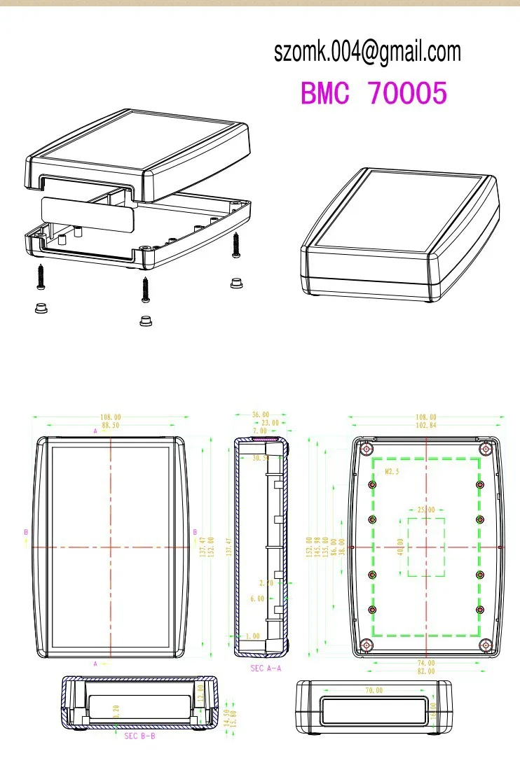 abs- plastic- electronics- enclosures- plastic- distribution- box- diy- box enclosure