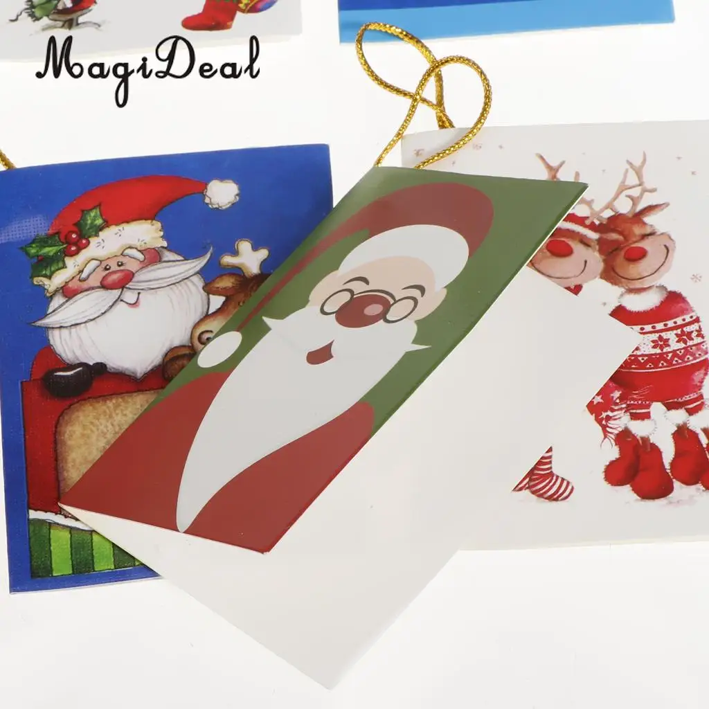 240pcs Christmas Paper Message Cards Hanging Gift Cards Tags Xmas Tree Decor