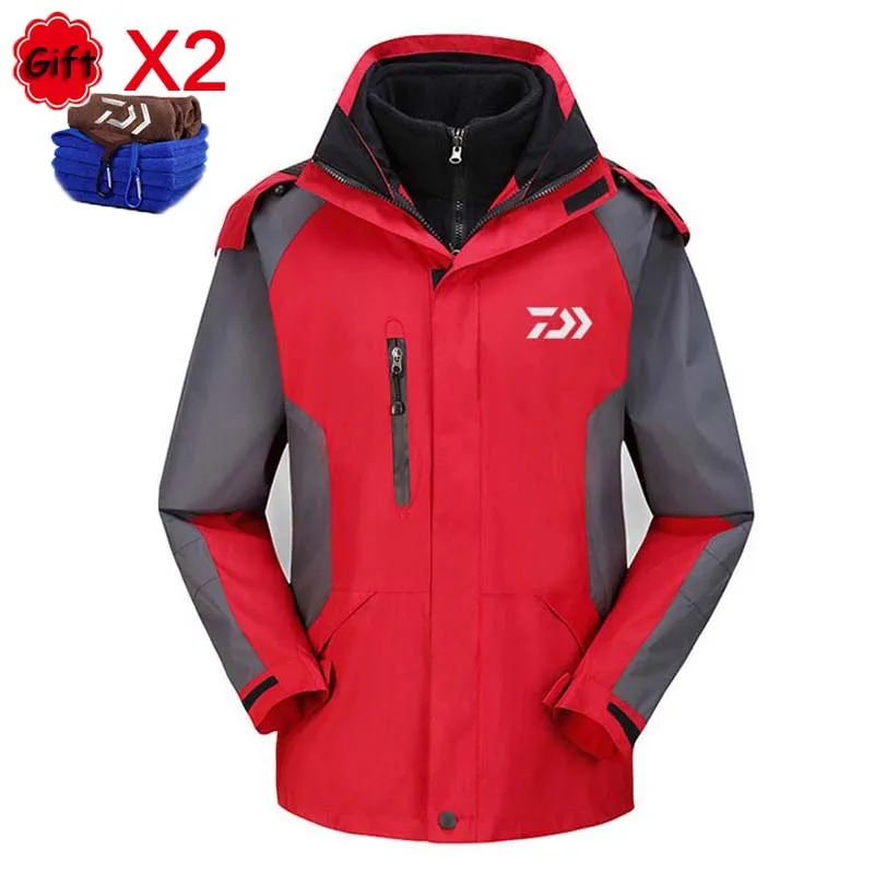 

Two-piece Fishing Clothing Hooded Winter Warm Fleece Fishing Jackets Waterproof Windproof Breathable Long Sleeve Outdoor Jacket