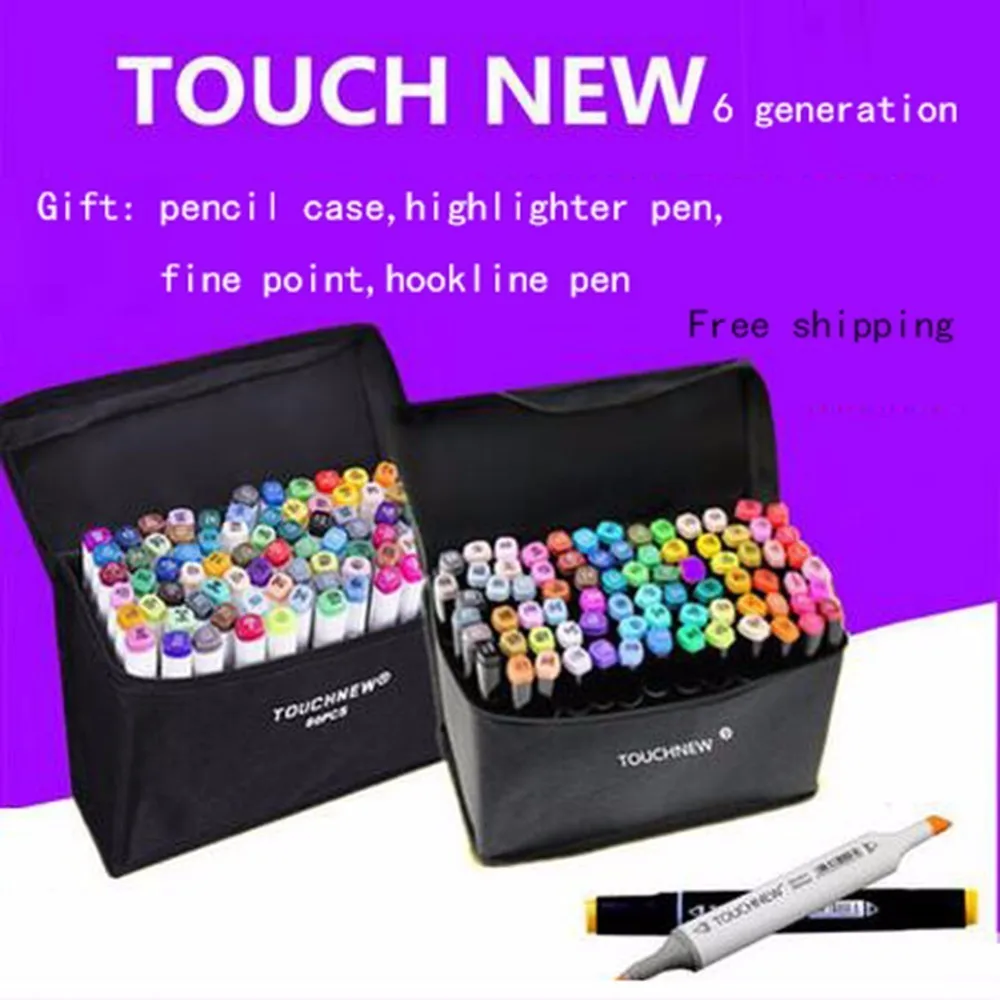 

TOUCHNEW 6 generation Mark pen set students alcohol oily hand-painted painting 36 48 colors drawing art supplies