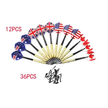 

12Pcs Soft Tip Darts + 36Pcs Extra Tips Four Kind Nice Flights Set Plastic Tips Points Needle Replacement For Electronic Dart