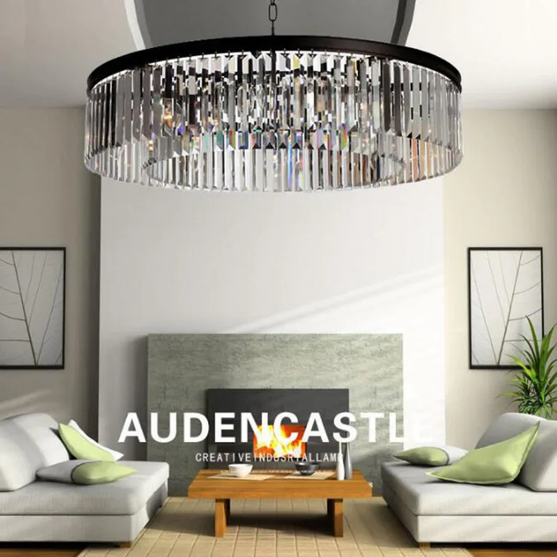 American Style  Chandelier Round Shape Crystal Chandelier Lighting  Luminaires Hanging Light for Restaurant Crystal Style Lamp white chandelier