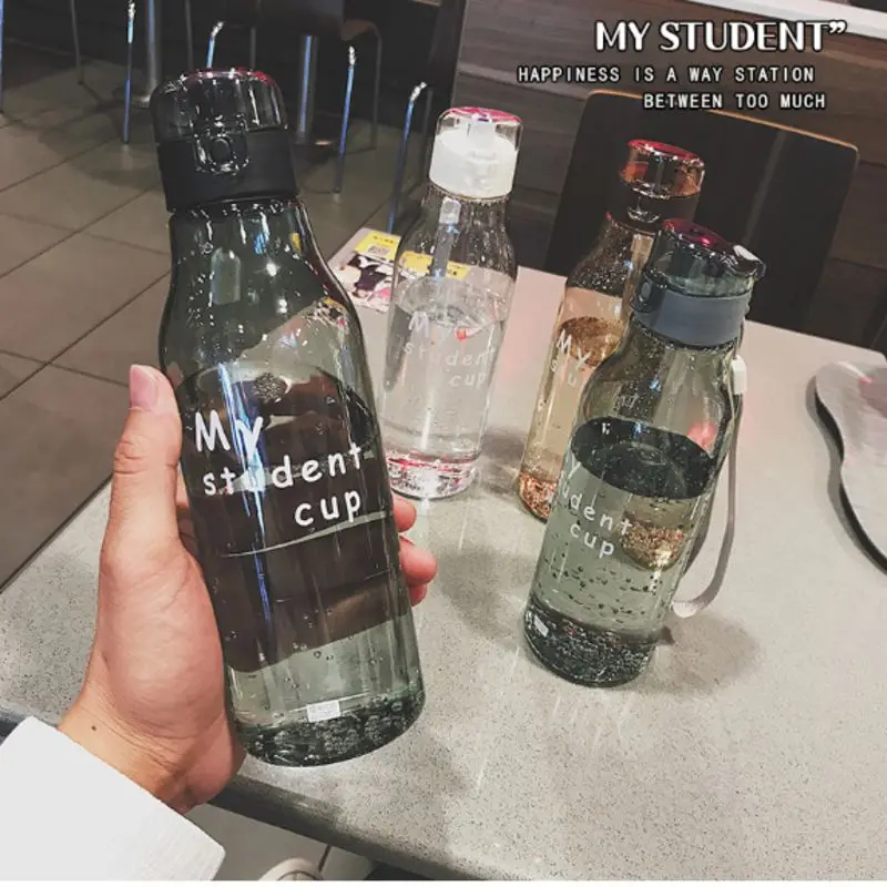 

520ml water bottle Portable drink bottle Leakproof sport bottle gourde en plastique sport shaker camping bpa free fitness bike