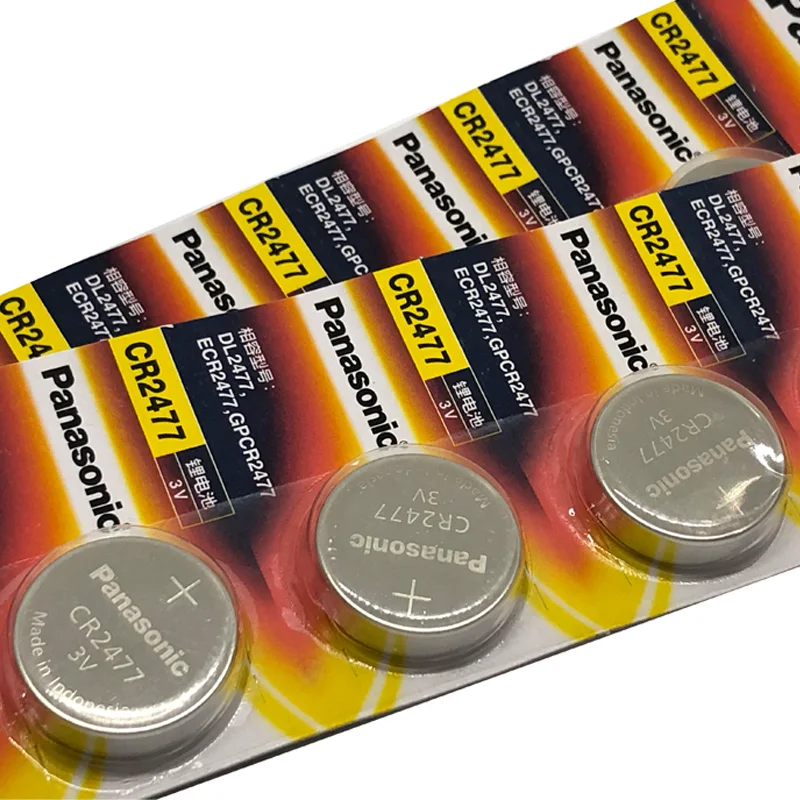 2pcs/lot Panasonic CR2477 3V CR 2477 High Performance High Temperature Resistant Button Coin Battery Cell Batteries