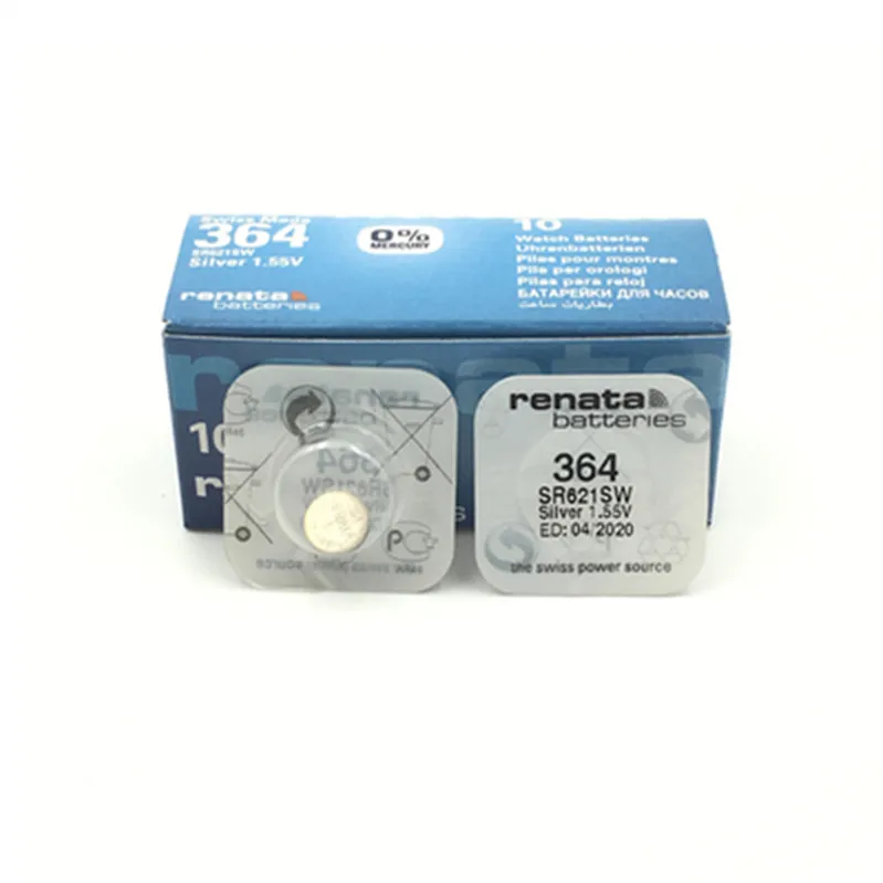 2 шт./лот аккумуляторы Renata Swiss 364 SR621SW 1 55 в для часов Silver RENATA|watch battery|battery 364364 battery |
