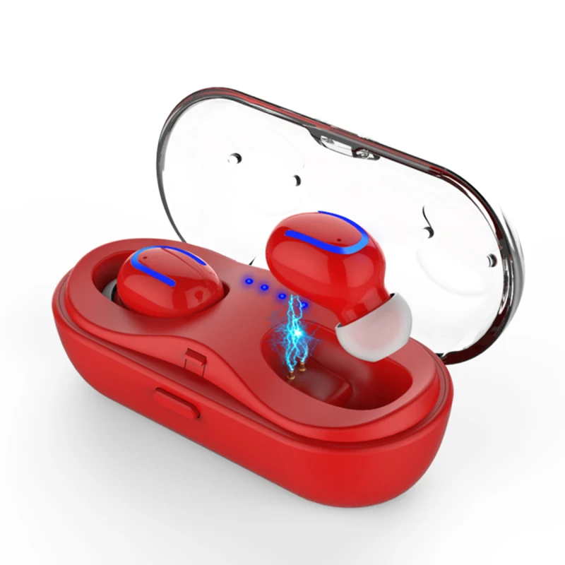 TEAMYO HBQ Q13S мини беспроводные наушники Bluetooth 5,0 гарнитура наушники-вкладыши спортивные Tws наушники влагоустойчивые наушники для iPhone Xiaomi - Цвет: Красный