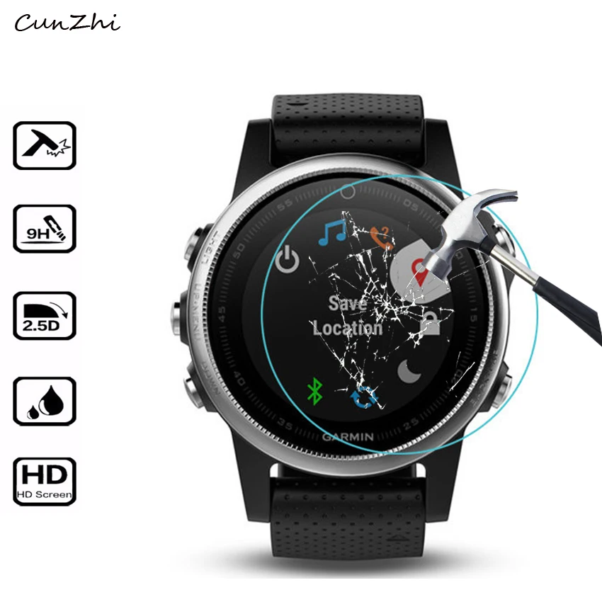 

for Garmin Fenix 5 Tempered Glass Screen Protector Film for Garmin Fenix 5S Smart Watch Protective Glass film