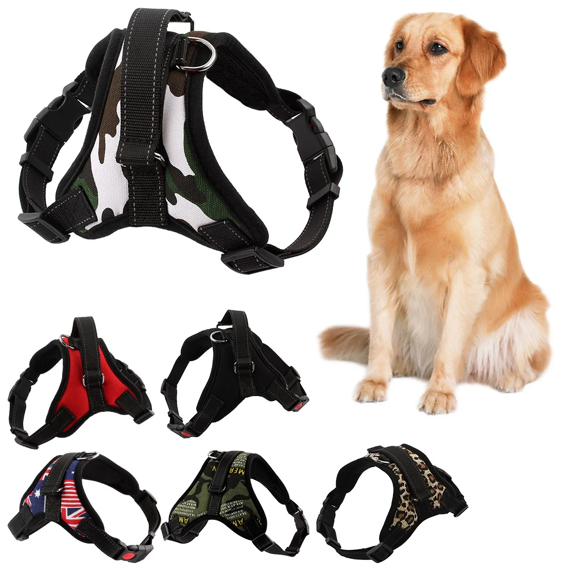 

6 Colors Adjustable Pet Puppy Large Dog Harness for Small Medium Large Dogs Animals Pet Walking Hand Strap Dog Supplies