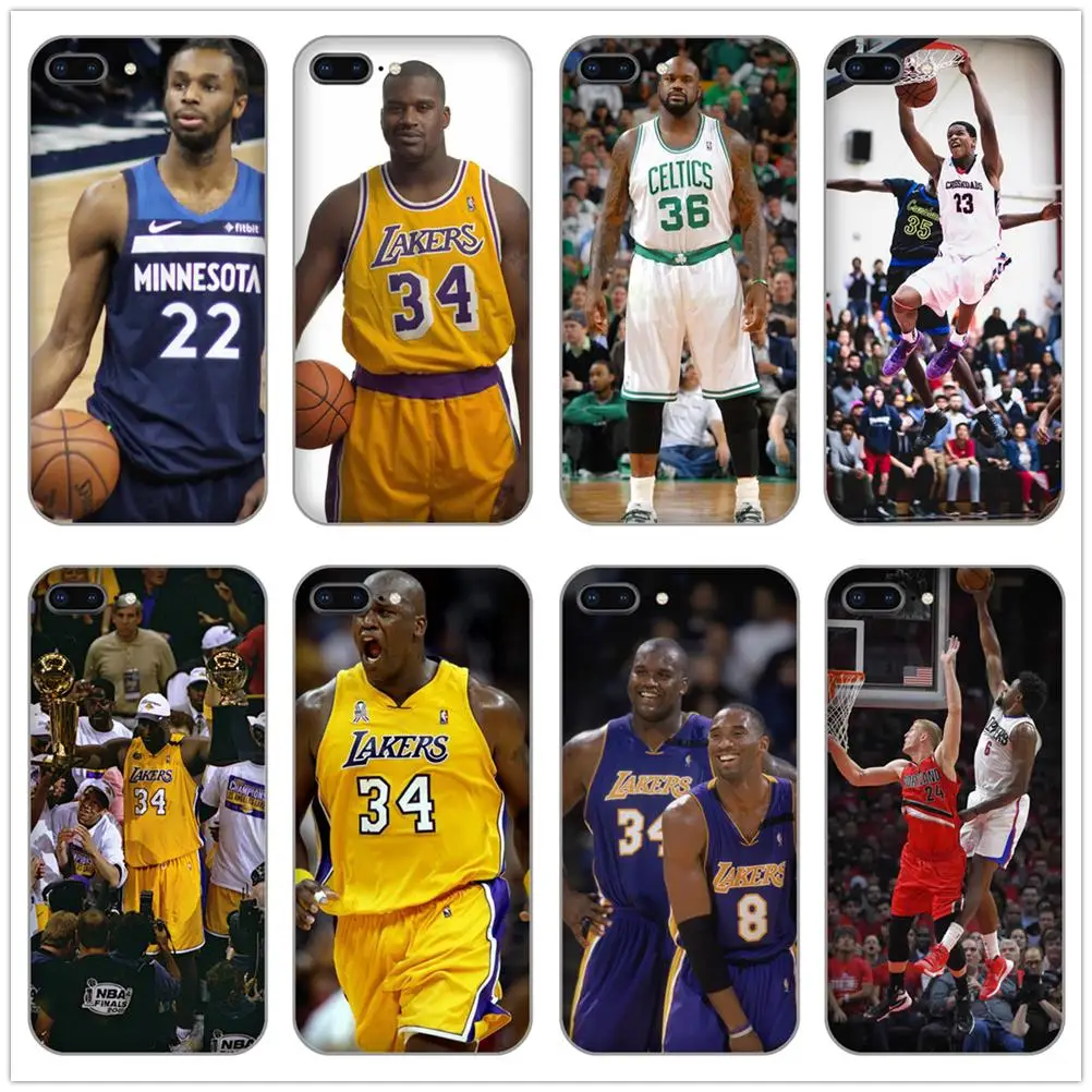 

NBA Basketball Star O'neal Dunk painted Soft back Cover Case for iphone4 5 5s se 6 6s 8 plus 7 7 Plus X XR XS MAX shell