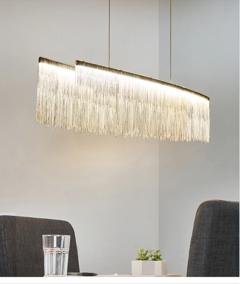 Arte de Prata Design de Engenharia Design Italiano Lustre Luxo Corrente Borla Alumínio Led Bela Iluminação Mod. 136165 7 de engenharia luxo corrente borla alumínio led bela iluminação lustre