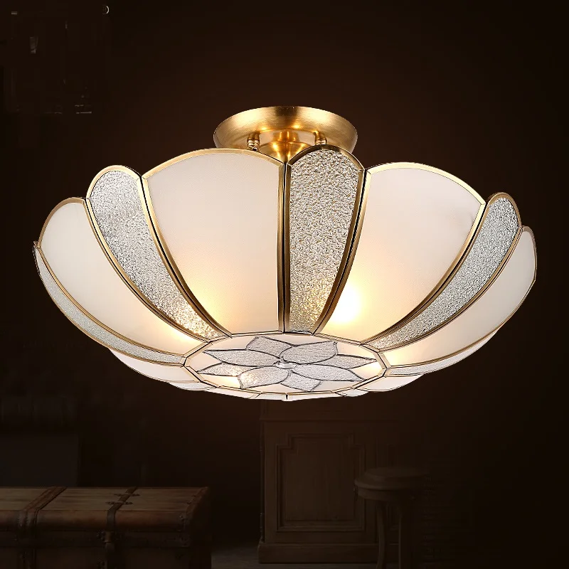 Continental Solder Half Ceiling Light Bedroom Living Room Light Carpet