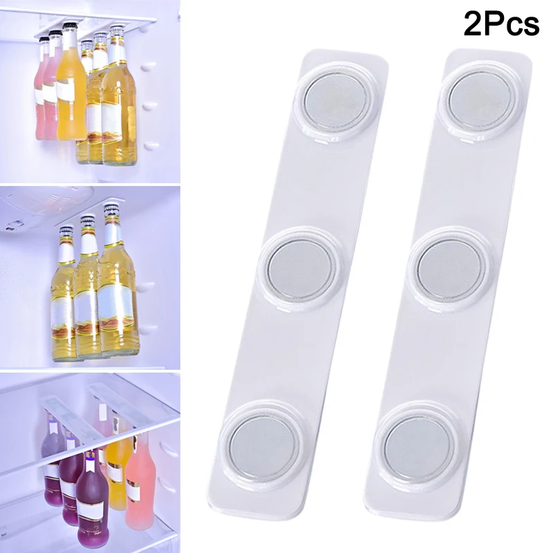 

2pcs Multifunctional Hot Bottle Jar Hanger Holder Magnet Refrigerator Fridge Durable Beer Storage Loft Organizer Hogard ST10