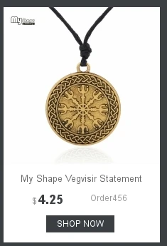 My shape ожерелье с дизайном «Компас» Подвески Talisman Viking Elder Futhark Valknut языческий амулет Vegvisir Скандинавское ожерелье